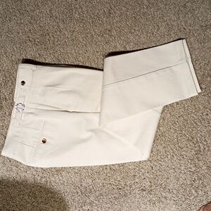 SUITSUPPLY Pants 30 x 30 Mens Braddon Slim White Pure Cotton Side Adjust Trouser